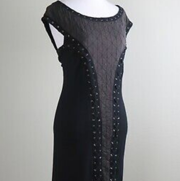 All Saints Dresses & Skirts - NWOT ALLSAINTS LACED QUILTING DRESS SILK BLACK SZ 6 STUNNING